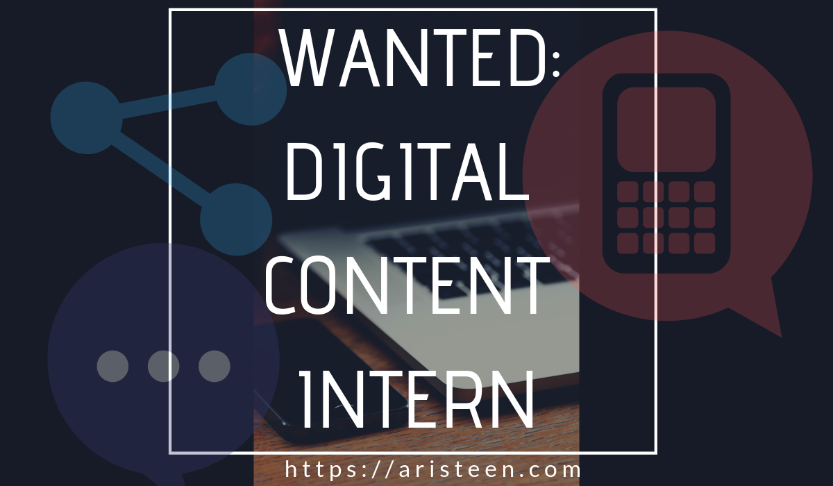 Digital content internship job posting