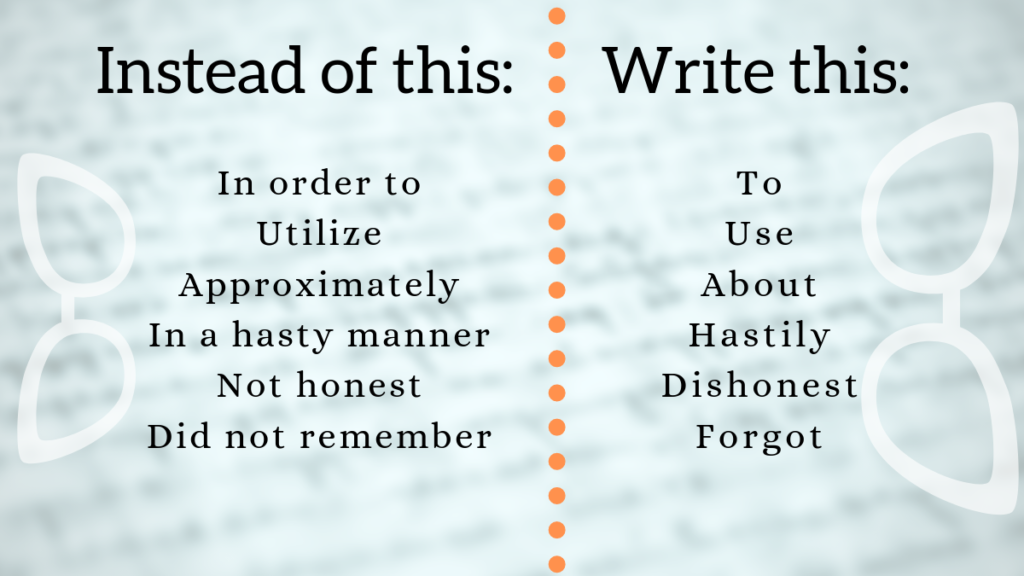 Writing tips to keep your content concise