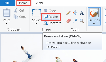 Resize an image in Paint